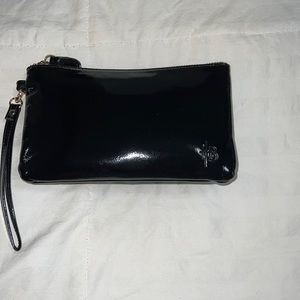 Handbag Butler Black Patent Leather Wristlet / Clutch / Pouch